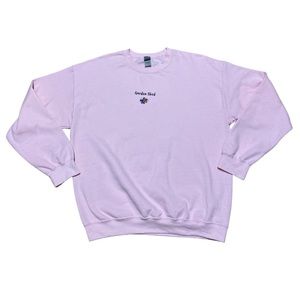 Gildan Heavy Blend Crewneck Sweatshirt Women’s L Pink Oversized Long Sleeve Top